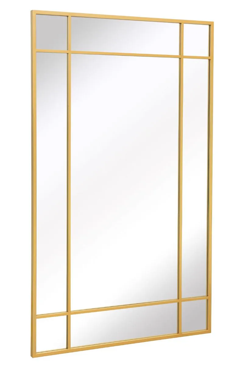 MirrorOutlet Gold Contemporary Wall & Leaner Garden Mirror 71"x 43" 180x110cm 4