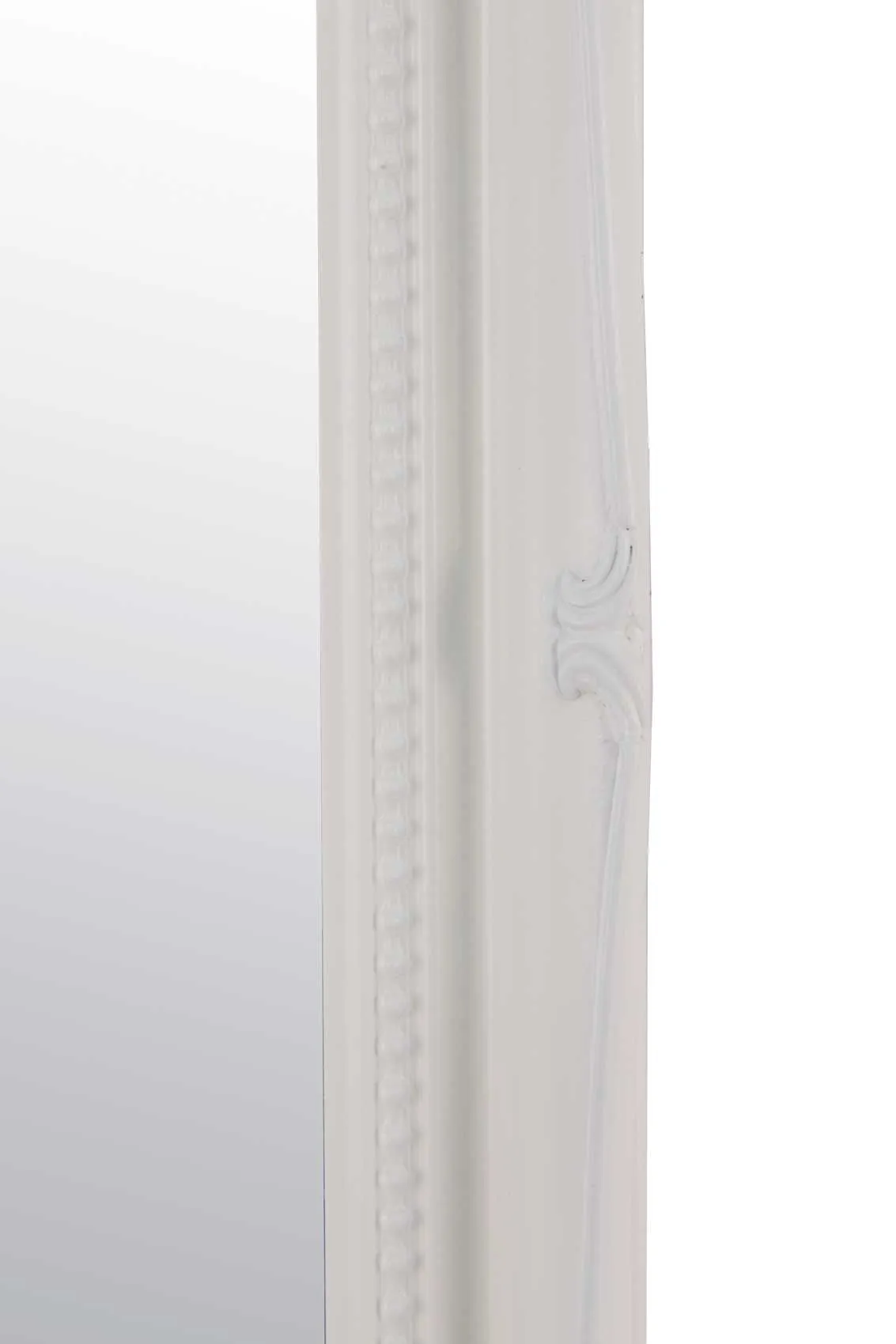 MirrorOutlet Fraser White Beaded Dress Mirror 122cm x 41cm 4