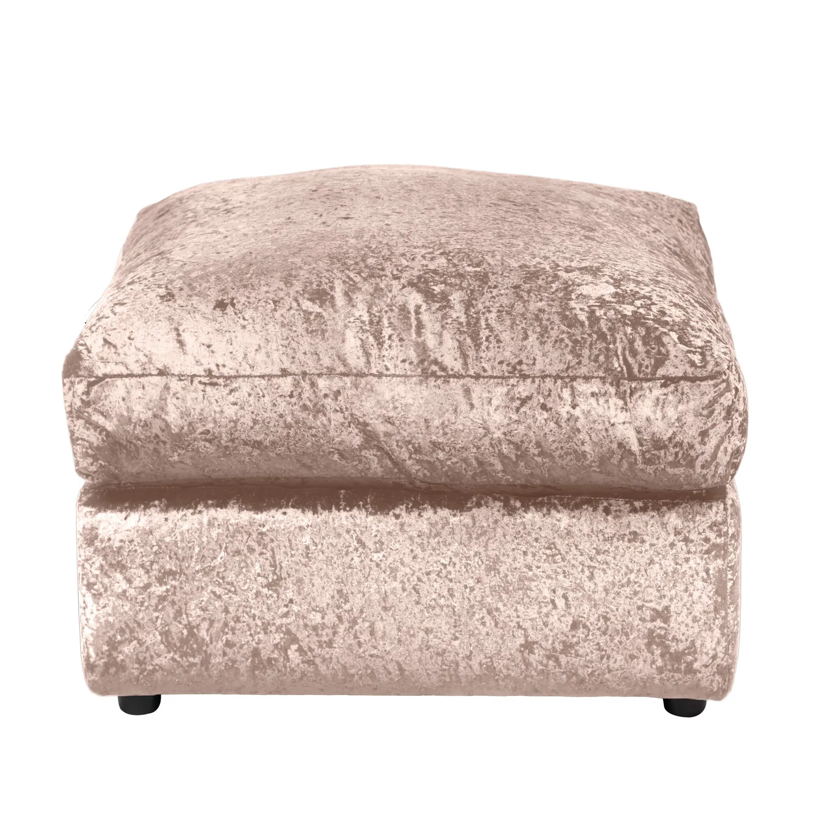 Blake Crushed Velvet Footstool Brown