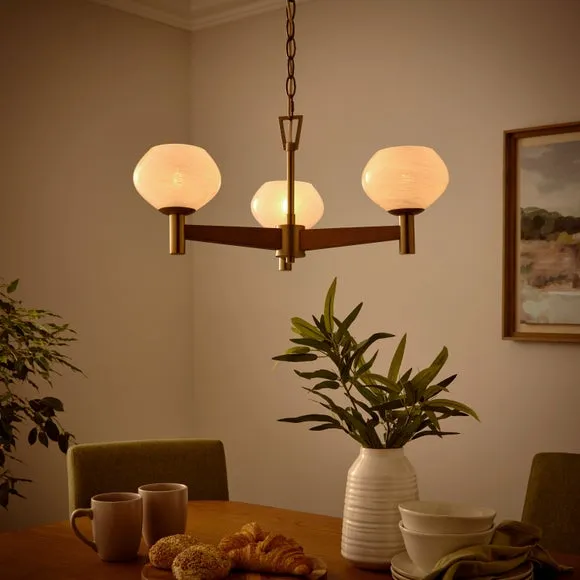 Hartford Alabaster 3 Light Semi Flush Ceiling Light 2