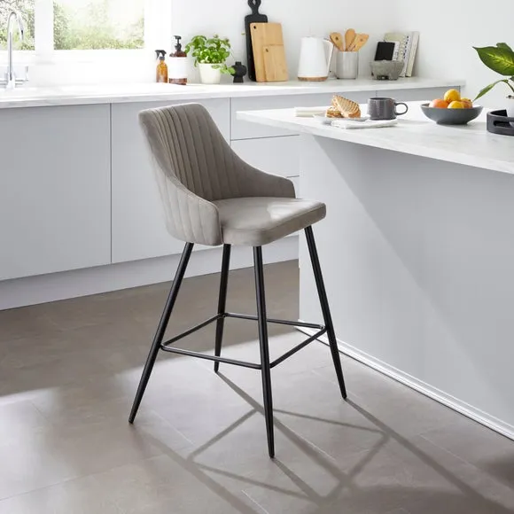 Shea Counter Height Barstool, Velvet 1
