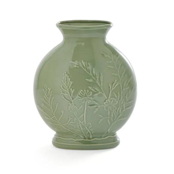 Embossed Floral Ceramic Vase 3