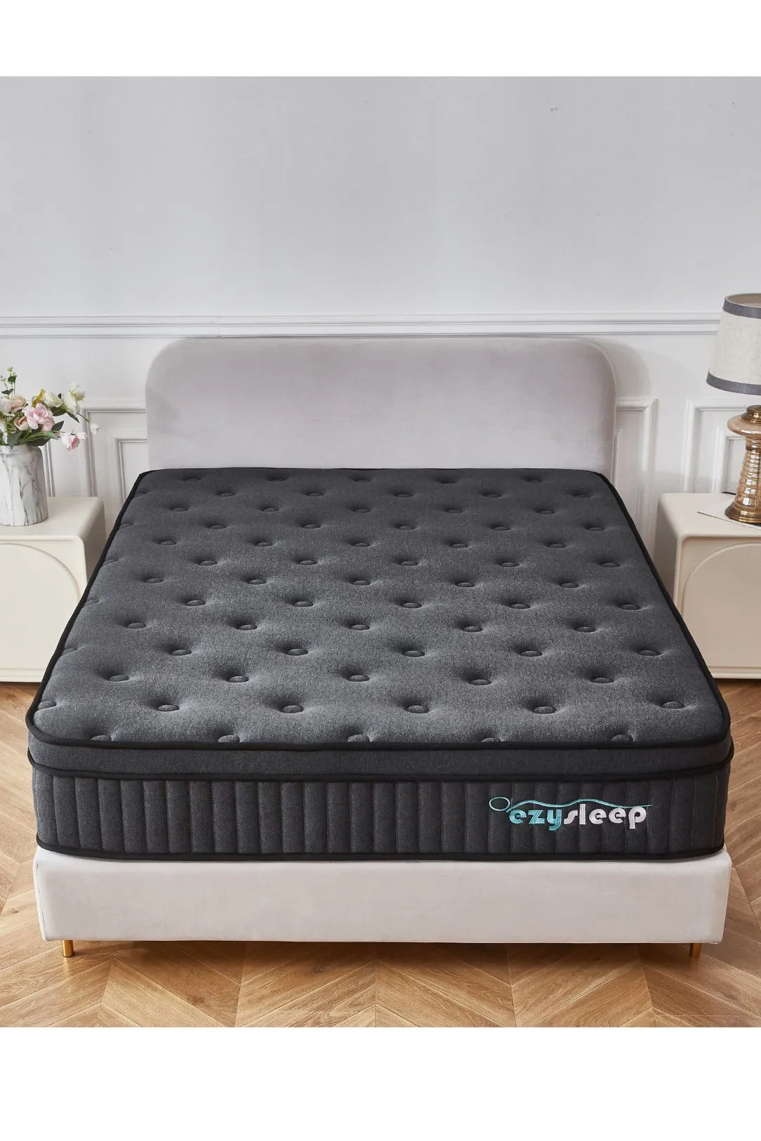 Ezysleep 30cm Onyx Spring Foam Hybrid Mattress - 5 Year Guarantee in Black 2