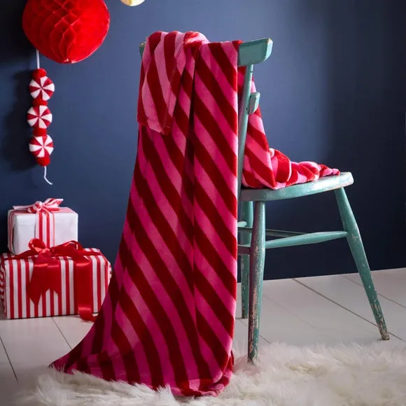 Fusion Candy Stripe Throw Blanket 120cm x 150cm