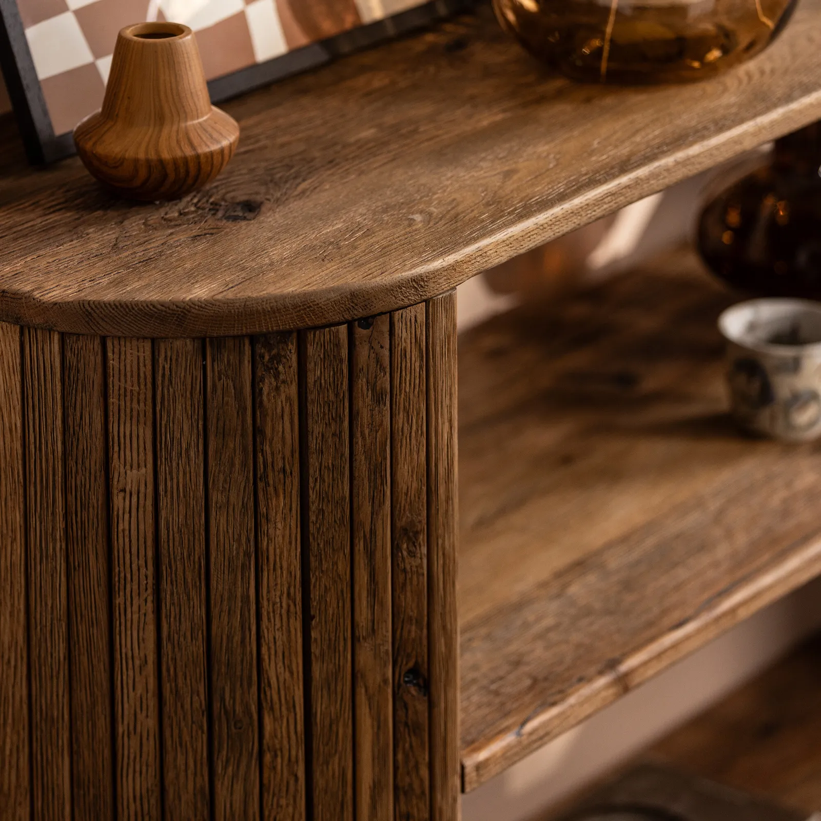 Argyll Console Table 140X40X81Cm, Brown Oak | Barker & Stonehouse 6