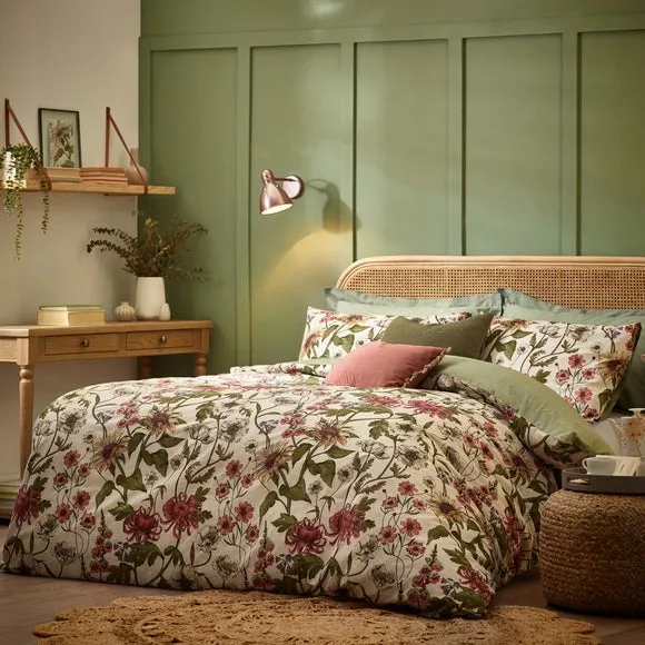 Wylder Nature Wallflower Botanical Double Duvet Cover Set, Cream