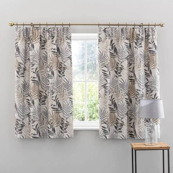 Leaf Jacquard Pencil Pleat Curtains 5