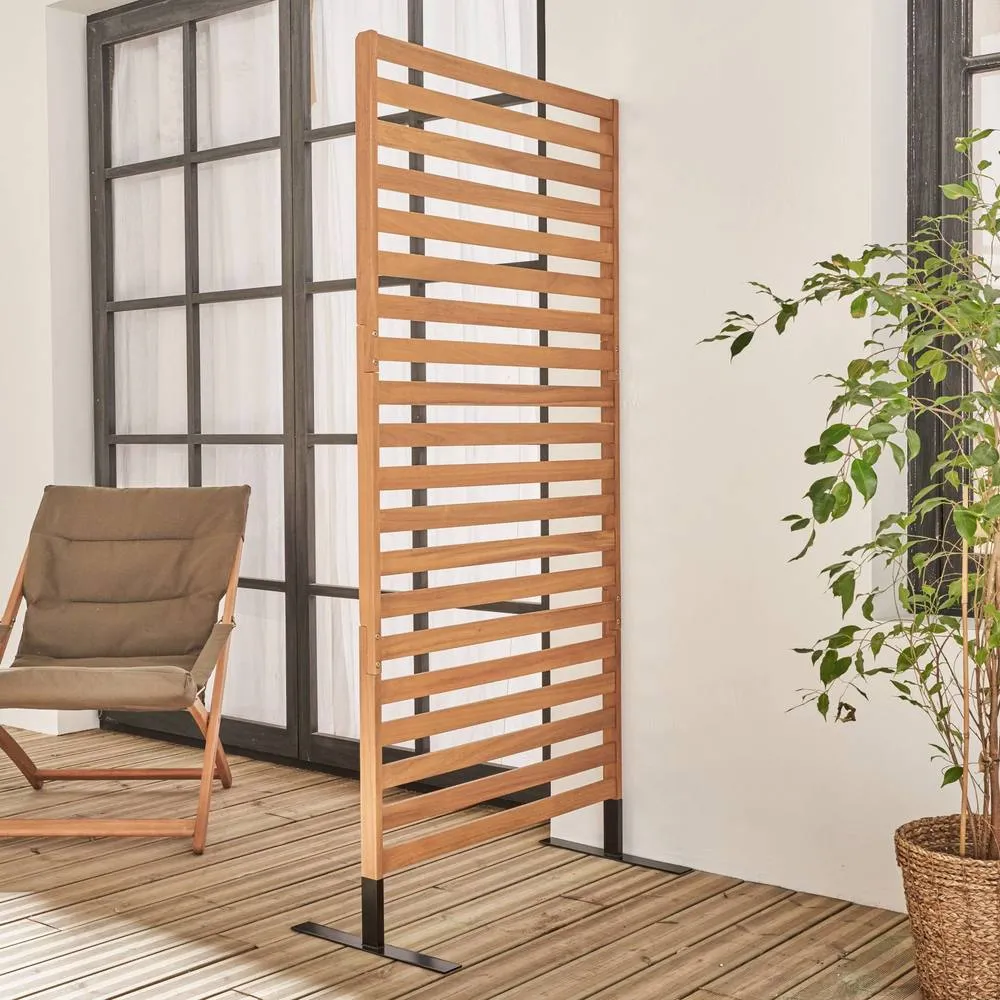 sweeek 80cm outdoor wooden screen in Brown 4