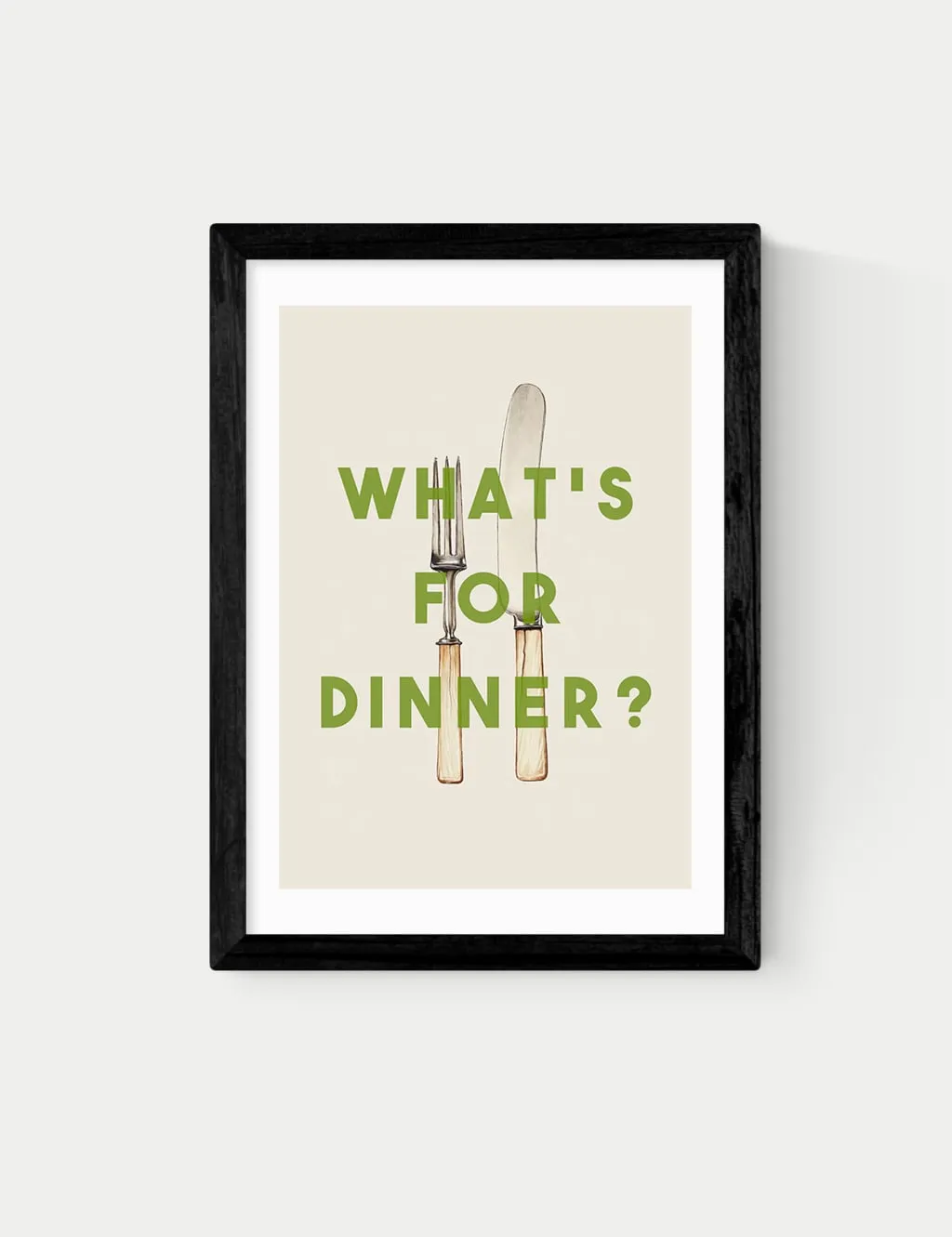 East End Prints What's For Dinner Framed Art Black