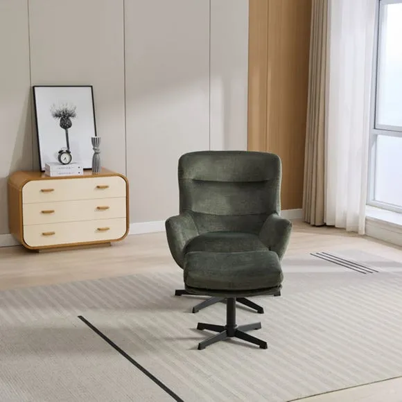 Image Furnishings Isla Swivel Recliner Chair with Footstool 2