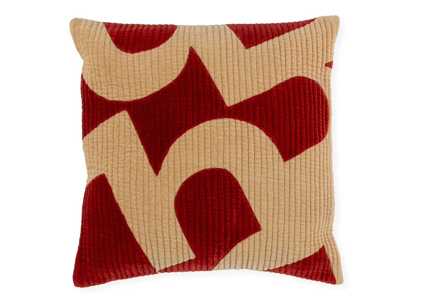 Heal's 59 Cushion Red & Cream 45 x 45cm