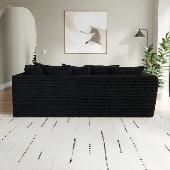 Blake Horizontal Jumbo Cord Corner Chaise Sofa 3