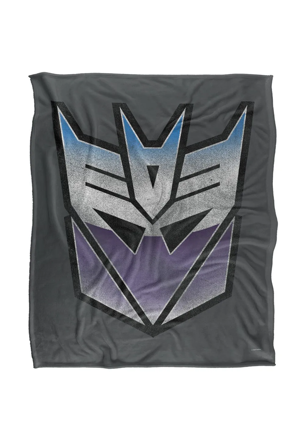 Hasbro Transformers Decepticon Logo Silky Touch Super Soft Throw Blanket in White