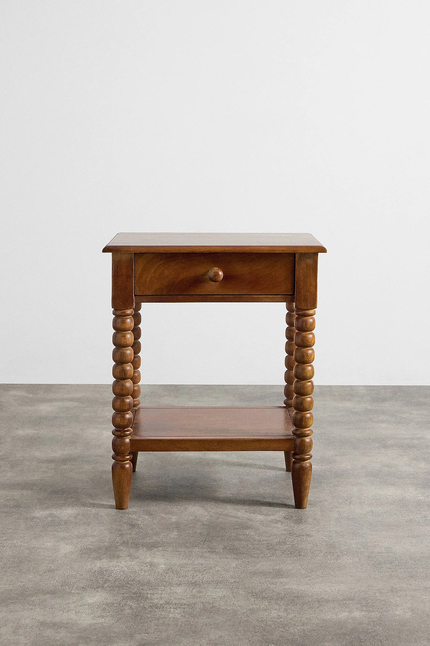 Brown Spindle Nightstand - Neutral ALL 4