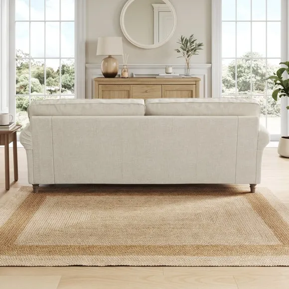 Flori Tonal Plush Chenille 4 Seater Sofa 3