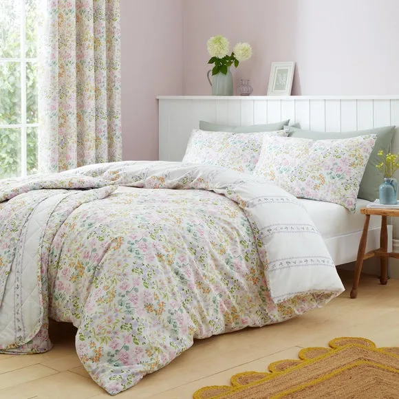 Dreams n Drapes Edith Polycotton Duvet Cover & Pillowcase Set 4