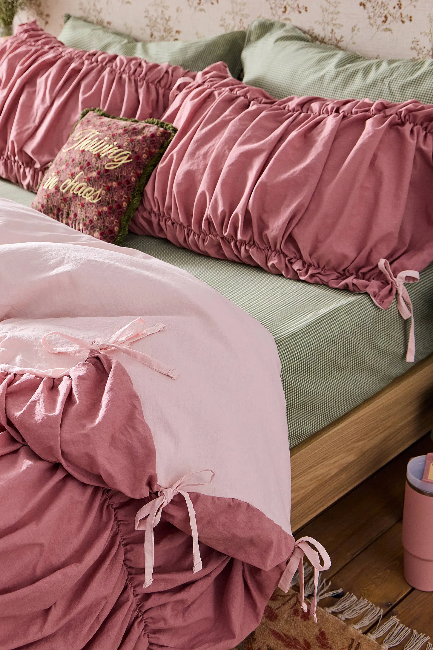 Cinched Duvet Set - Rose 2