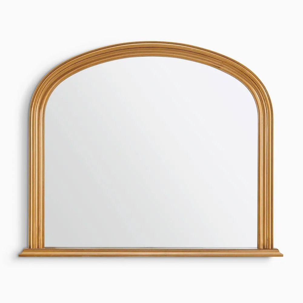 FurnitureboxUK Cecily Gold Wood Large 110x90 Overmantle Arch Mirror 3