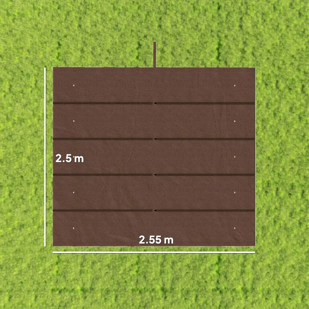 OUTSUNNY 2.55x2.5 m Pergola Cover Replacement for 3x3 m Frame, Brown 3