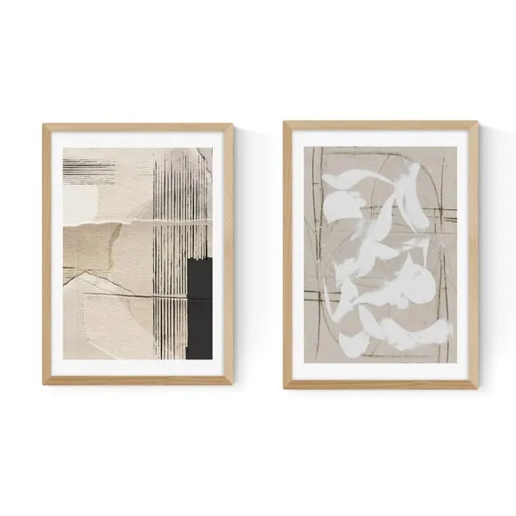 Set of 2 East End Prints Paper Abstract Prints 2