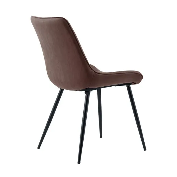 Set of 2 Zion Dining Chairs, Faux Suede 5