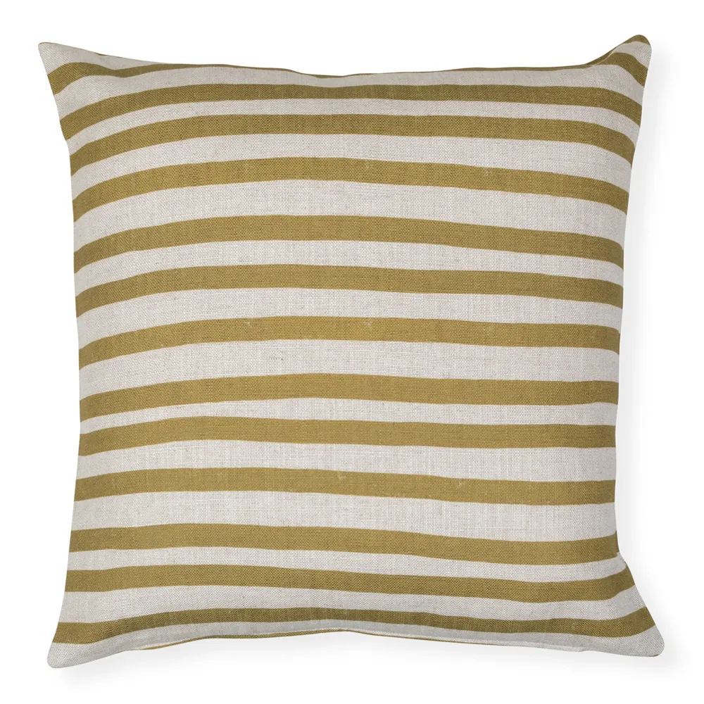 Heal's Candy Stripe Cushion Olive 45 x 45cm