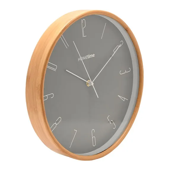 Hometime Bamboo Round Wall Clock 2
