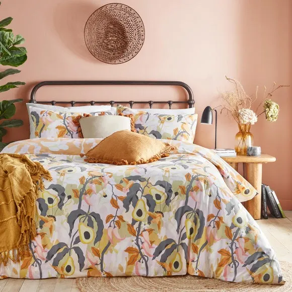 Furn. Huerta Orange Duvet Cover and Pillowcase Set
