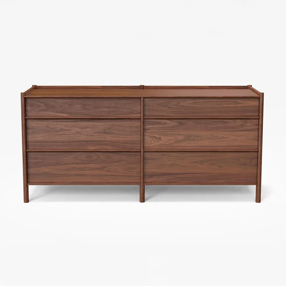 Case Pala 6 Drawers Chest Walnut 2