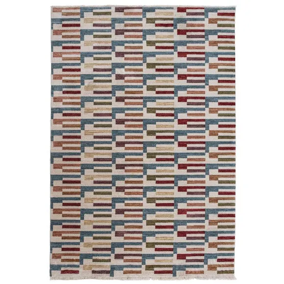 Shuffle Geometric Check Rug 5