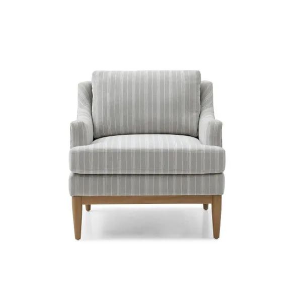 Zella Natural Striped Chenille Occasional Chair 2