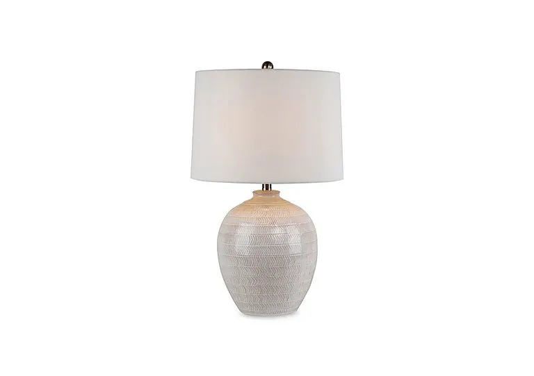 Elaris Chevron Ceramic Table Lamp