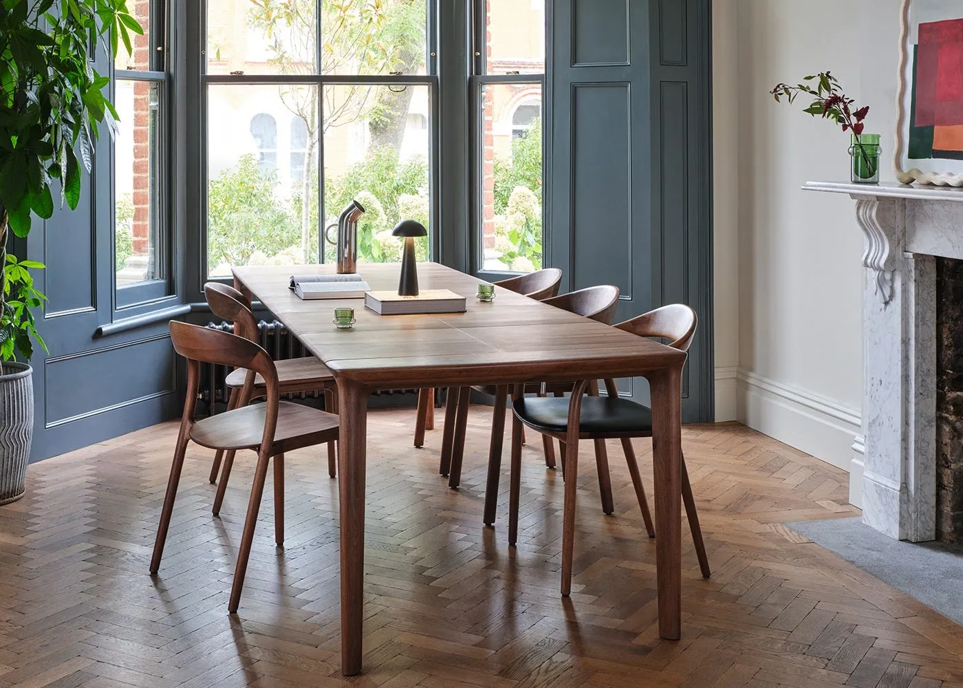 Artisan Neva Dining Chair in Walnut Natural Oil Wooden Seat 4