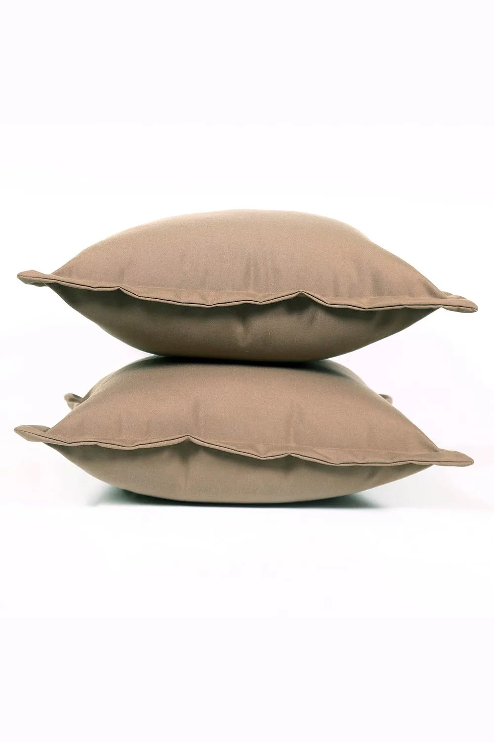 Homescapes Luxury Waterproof Plain Outdoor Cushion 45 x 45 cm, Set of 2 in Tan 3