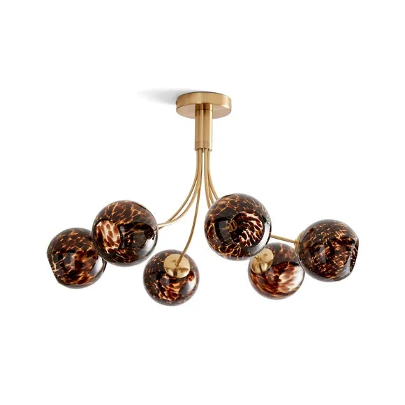 Kira 6 Light Tortoiseshell Ceiling Light 6