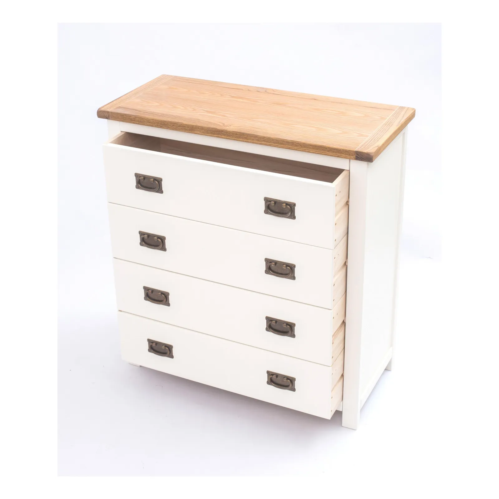 Cabinet Bits Lovere 4 Drawer Chest of Drawers Bras Drop Handle in Off-White 4