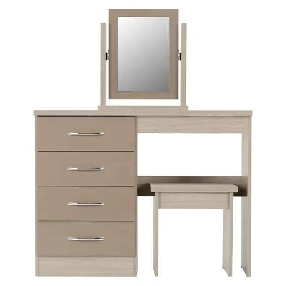 Nevada 4 Drawer Dressing Table Set with Mirror 4