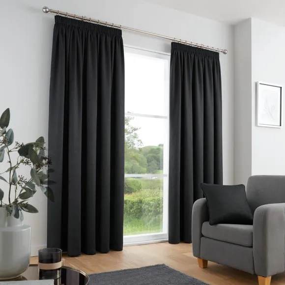 Fusion Galaxy Dim Out Pencil Pleat Curtains 2
