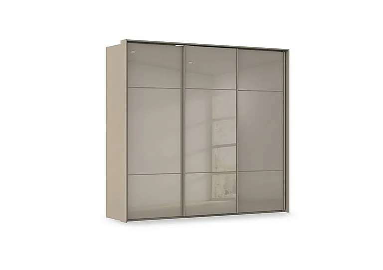 Haven 250cm 3 Door Slider Wardrobe with Glass Doors