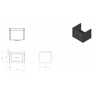 Concept Stone Grey Shaker Wall Hung Vanity Unit & Basin - 600mm 2