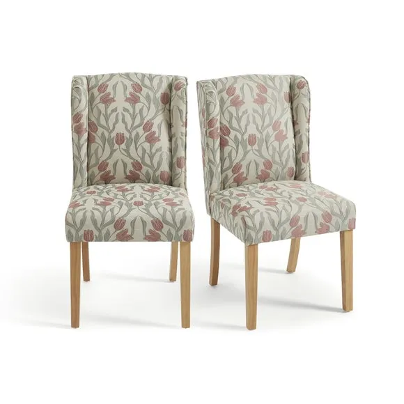 Oswald Set of 2 Dining Chairs, Tulip Blush Print 5