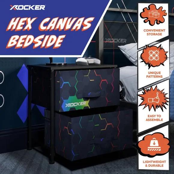 X Rocker Hex Canvas Bedside Table 2