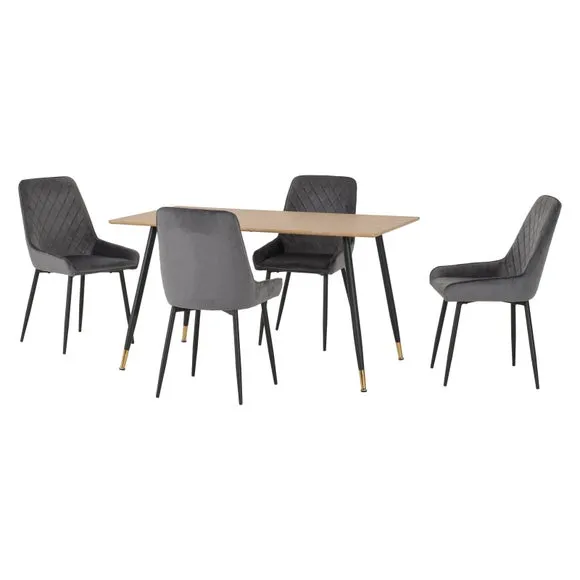Hamilton & Avery 4 Seater Dining Table with 4 Dining Chairs 2