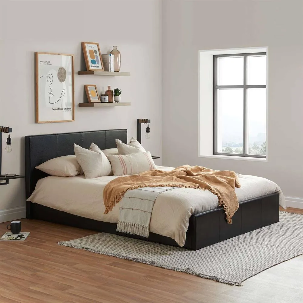 Birlea Berlin Ottoman Bed Brown Faux Leather