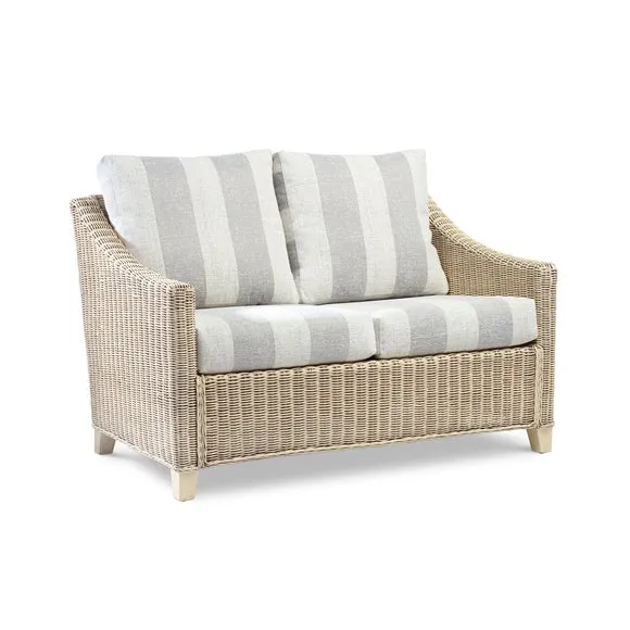 Desser Dijon Rattan Athena Stripe 2 Seater Sofa & 2 Chairs Set 3