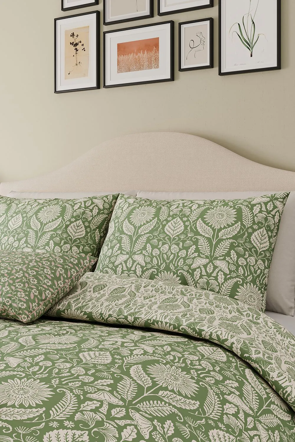 Helena Springfield 'Sunflowers' Cotton Duvet Cover Set in Green 2