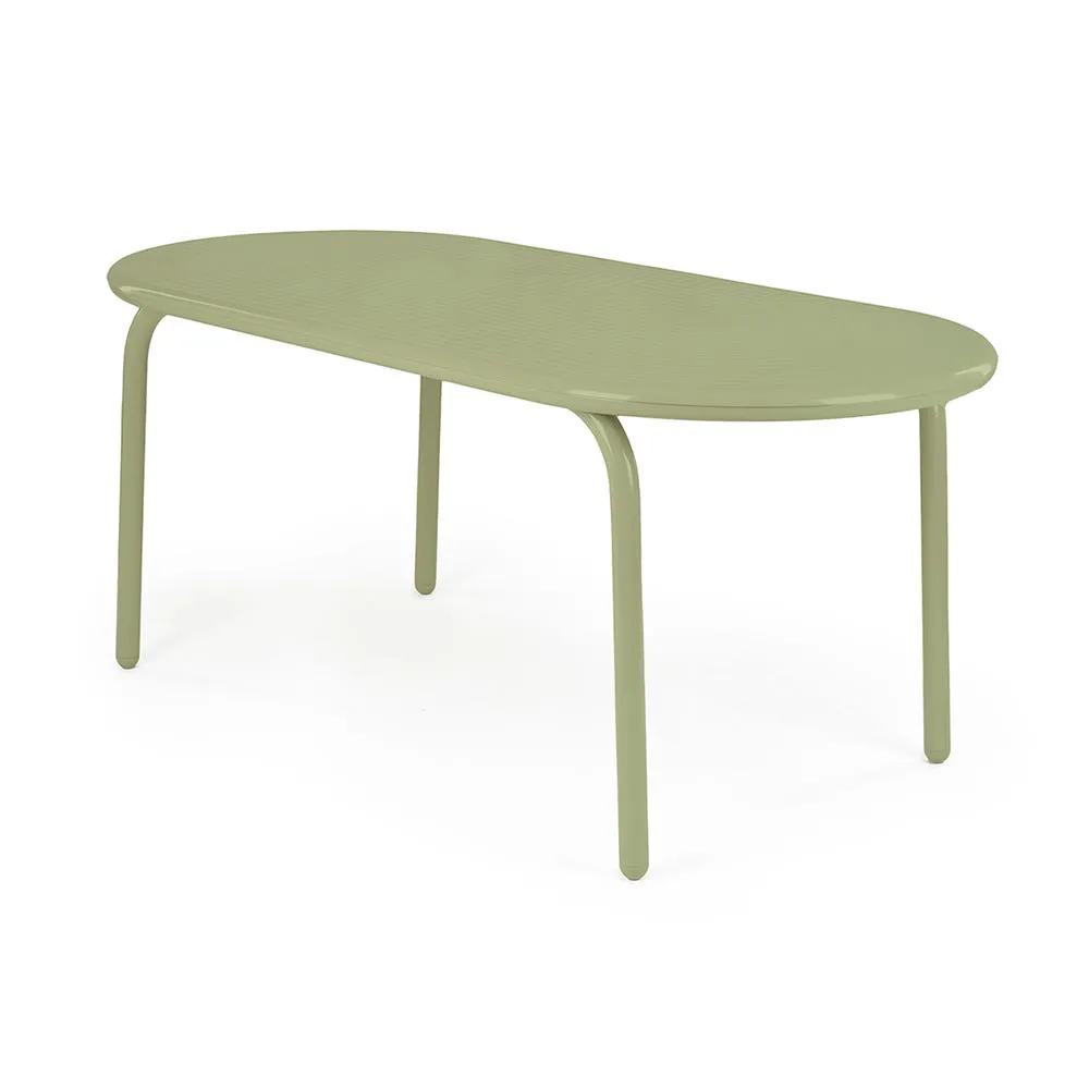 Tom Dixon Groove Outdoor Dining Table 185 x 85cm Moss 2
