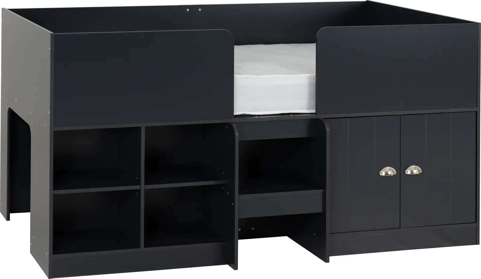 Seconique Orlando Low Sleeper Single Bed in Dark Grey 2
