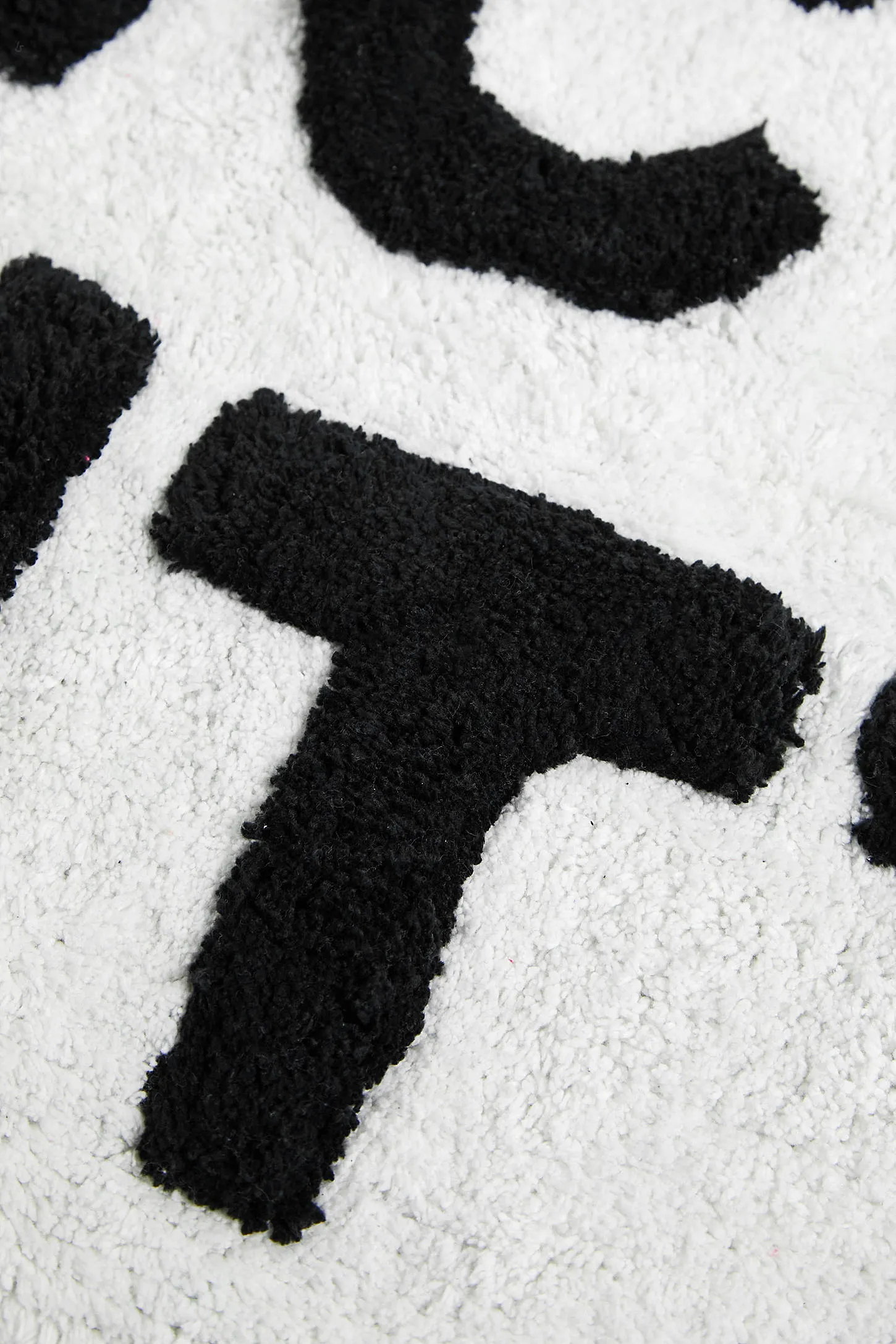 Black & White Nice Butt Bath Mat - Black/White 3