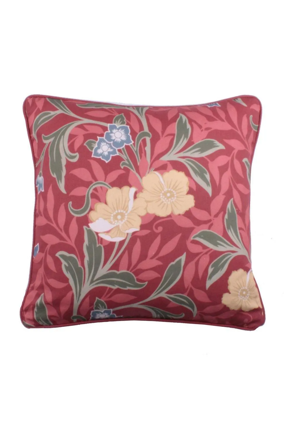 Dreams & Drapes 'Sandringham' 100% Cotton Filled Cushion in Red 2